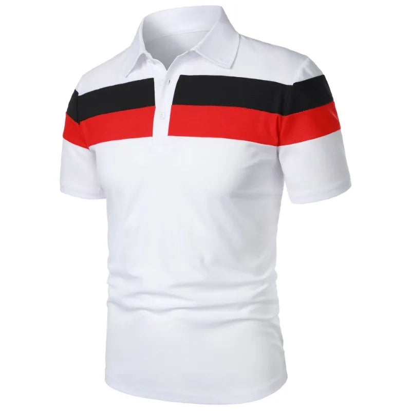 Summer Luxury Polo Shirt Mens Polo Large T Shirts Stritching Shorts Sleeve Turn-down Collar Business Tee Shirt Sweatwear 6XL