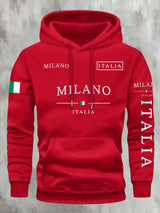 Noxwear - ITALIA MILANO Men Women Hoodie Outdoor Street Casual Sports Vacation Trend Spring Autumn Winter Couple Sweatshirt Top Clothing