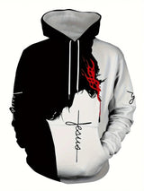Noxwear-The new men's hoodie for the autumn of 2025 features a casual fashionable and sporty 3D Christ Jesus pattern print