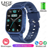 Noxwear - LIGE GPS Smart Watch Men LED Flashlight Compass Waterproof Bluetooth Call Health Watches Voice Assistant Military Smartwatch Men