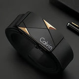 Noxwear - Stylish Men's PU Leather Belt - Fashion Belts for Daily Life, Leisure, Party, Festival, Work, and Business Automatic Buckle