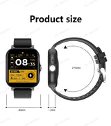 Noxwear - New Smart Watch 2.01 Inch HD Display Answer Make Call Message Preview Sport Modes smartwatch DIY Dial Weather Forecast Men Women