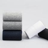 Noxwear - HSS 5/10 Pairs Men's Cotton Blend Socks Black Business Men Socks Soft Breathable Summer Winter for Male Socks Plus Size (6.5-14)