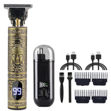 Noxwear - T9 Vintage Men's Electric Hair Clipper Beard Trimmer/Rechargeable Hair Cutting Machine With Nose Hair Trimmer Kit Boyfriend Gift