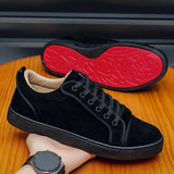 Noxwear - Autumn New Shoes for Men Suede Leather Casual Shoes Fashion Flat Skateboard Shoes Youth Cool Sneaker