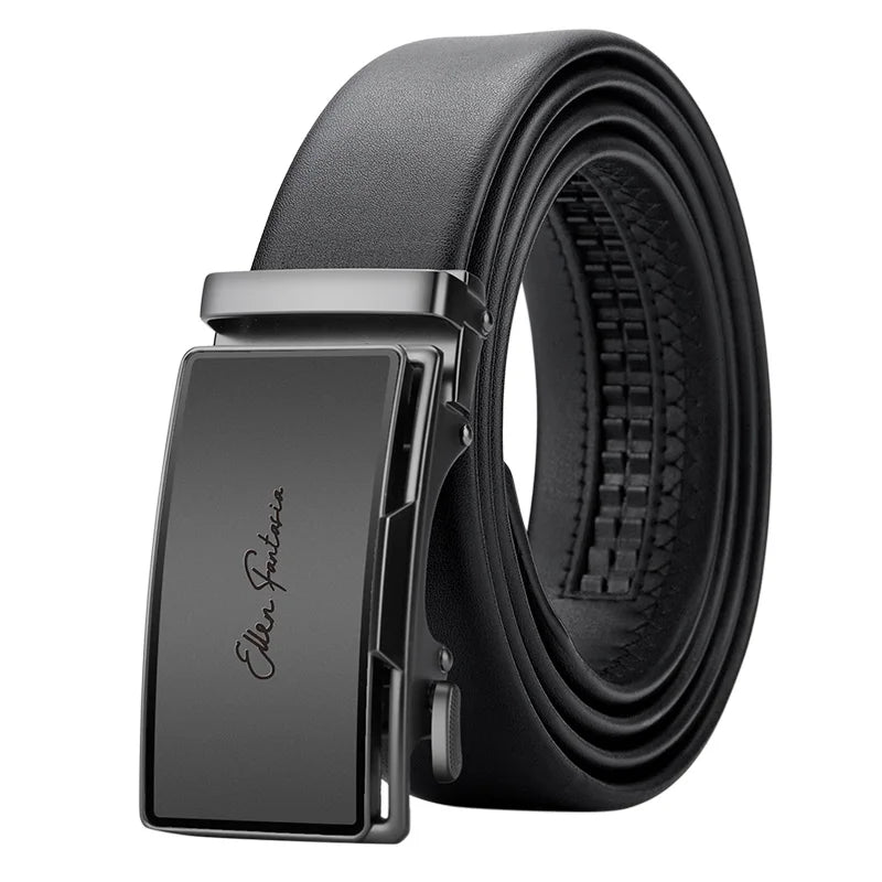 Noxwear - OYIFAN Men Belt Genuine Leather Belt for men Automatic belts Adjustable waistband Business belts 허리띠