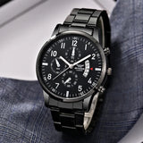 Noxwear - 1PC Men's Luxury Watch Fashion Business Calendar Men's Steel Belt Watch