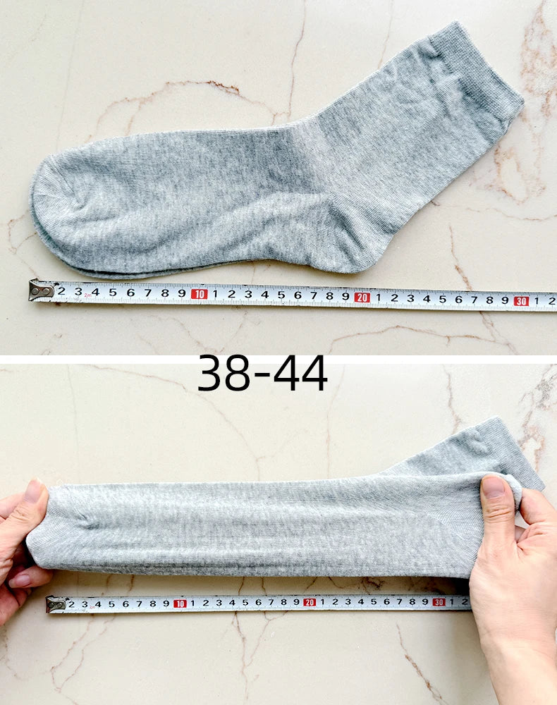 Noxwear - HSS 5/10 Pairs Men's Cotton Blend Socks Black Business Men Socks Soft Breathable Summer Winter for Male Socks Plus Size (6.5-14)