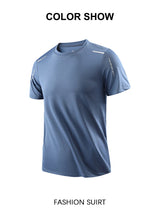 Noxwear - CHRLCK Men's Running Quick Drying T-shirts Breathable Hiking Fishing Tees Soft Elasticity Outdoor Sports Short Shirt Summer