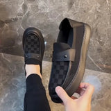 Noxwear - 2025 Autumn New British Style Mens Casual Shoes Fashion Trend Board Shoes Male Flat Shoes Platform Business Casual Loafers Mens