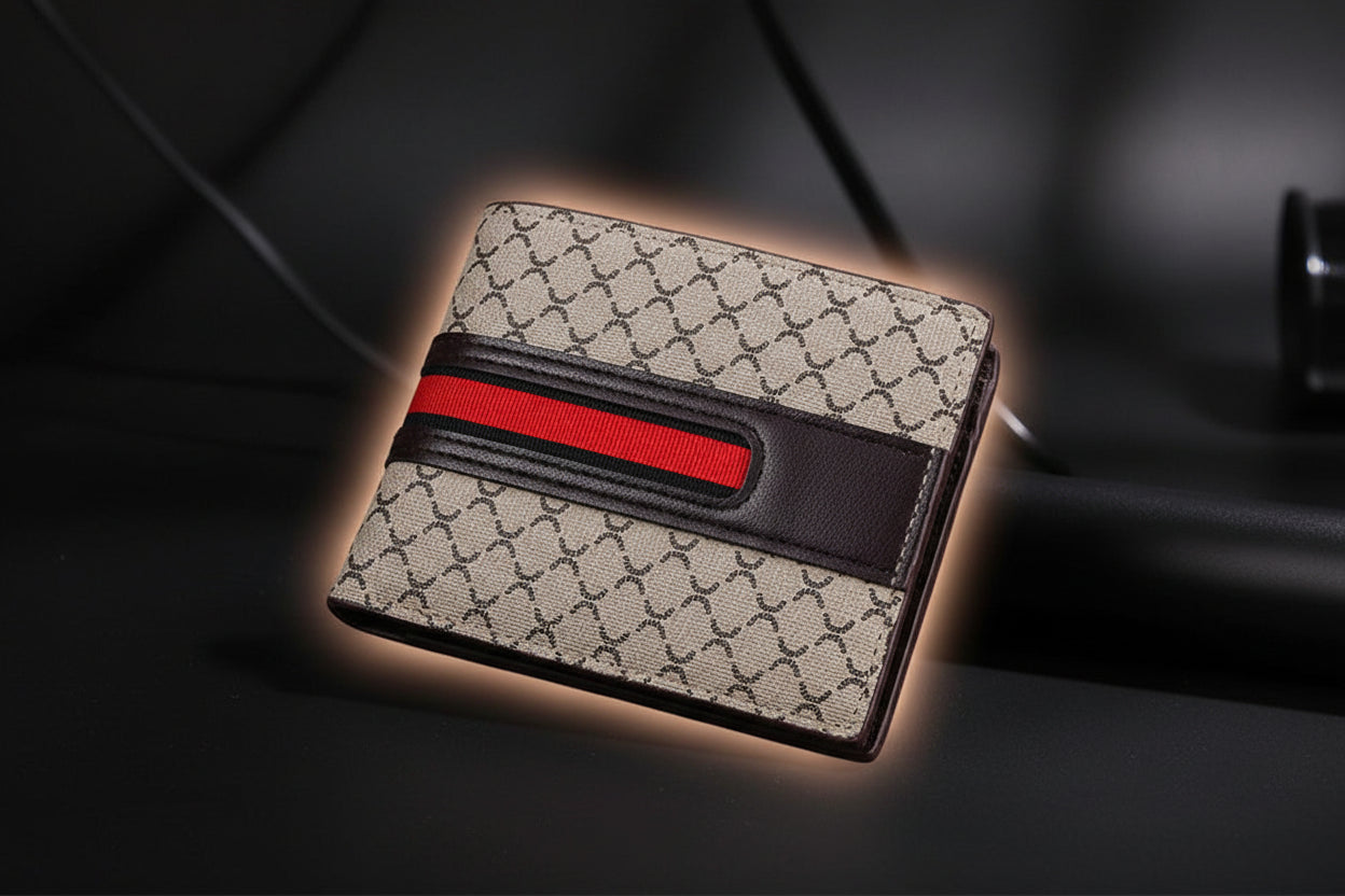 Noxwear - New Style Multi Card Slot Leather Wallet for Men Hand Woven Fashion Simple Ultra Thin Coin Purse