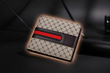 Noxwear - New Style Multi Card Slot Leather Wallet for Men Hand Woven Fashion Simple Ultra Thin Coin Purse