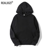 Noxwear - Hoodies Women Pullover Spring Autumn Casual Hoodie Sweatshirts Solid Color Hoodies Oversize Black Sweatshirt For Male