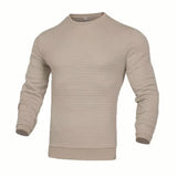 Noxwear - Men's coat fashion small check Waffle youth round neck jacquard check hoodie