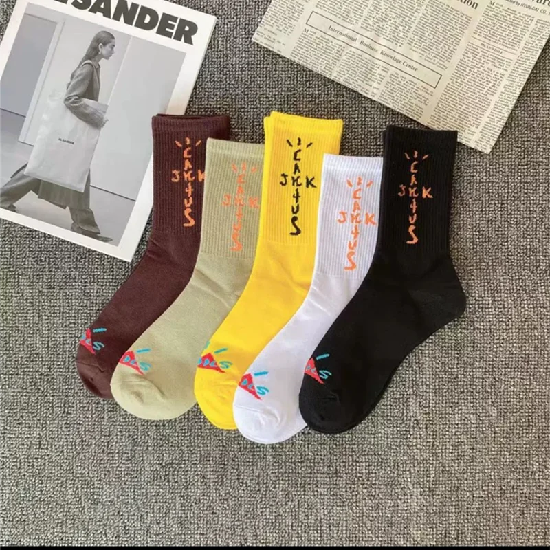 Noxwear - Chaussettes d'équipage Cactus Jack en coton pour hommes, 3 paires/boîte, livraison gratuite