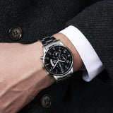 Noxwear - 1PC Men's Luxury Watch Fashion Business Calendar Men's Steel Belt Watch