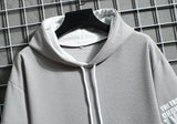 Noxwear - Japan Fashion Men's Hoodies Summer Men Clothing Cartoon Casual Harajuku Streetwear Print Hooded Top Short Sleeve Sweatshirts Men