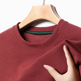 Noxwear - New Summer Waffle Round Neck Short Sleeved T-shirt for Men's Short Sleeved Top