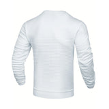 Noxwear - Men's coat fashion small check Waffle youth round neck jacquard check hoodie