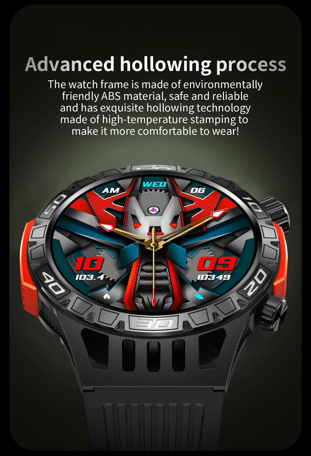 Noxwear - LIGE GPS Smart Watch Men LED Flashlight Compass Waterproof Bluetooth Call Health Watches Voice Assistant Military Smartwatch Men
