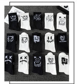 Noxwear - 10 pairs of men's sports socks, casual, breathable, and versatile. Ghost face graffiti personalized socks