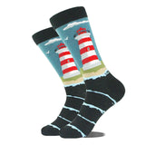 Noxwear - Cotton Happy Funny Socks Men Alien Planet Shark Crazy Design Sokken Unisex Novelty Dinosaur Crew Skateboard Calcetines Hombre