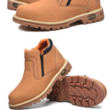 Noxwear - Steel toe cap boots waterproof non-slip work shoes for men women anti smash anti puncture leather construction site safety shoes