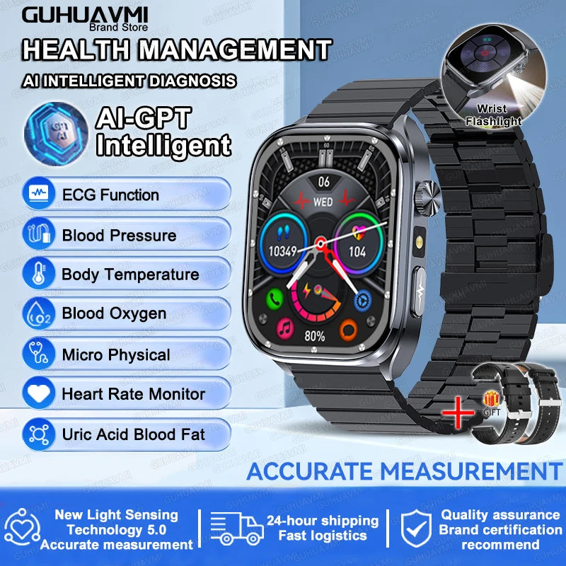 Noxwear - 2025 New Accurate ECG Smart Watch Heart Health Analysis Blood analysis Blood Lipid Blood Pressure BT call Smart Watches For Men