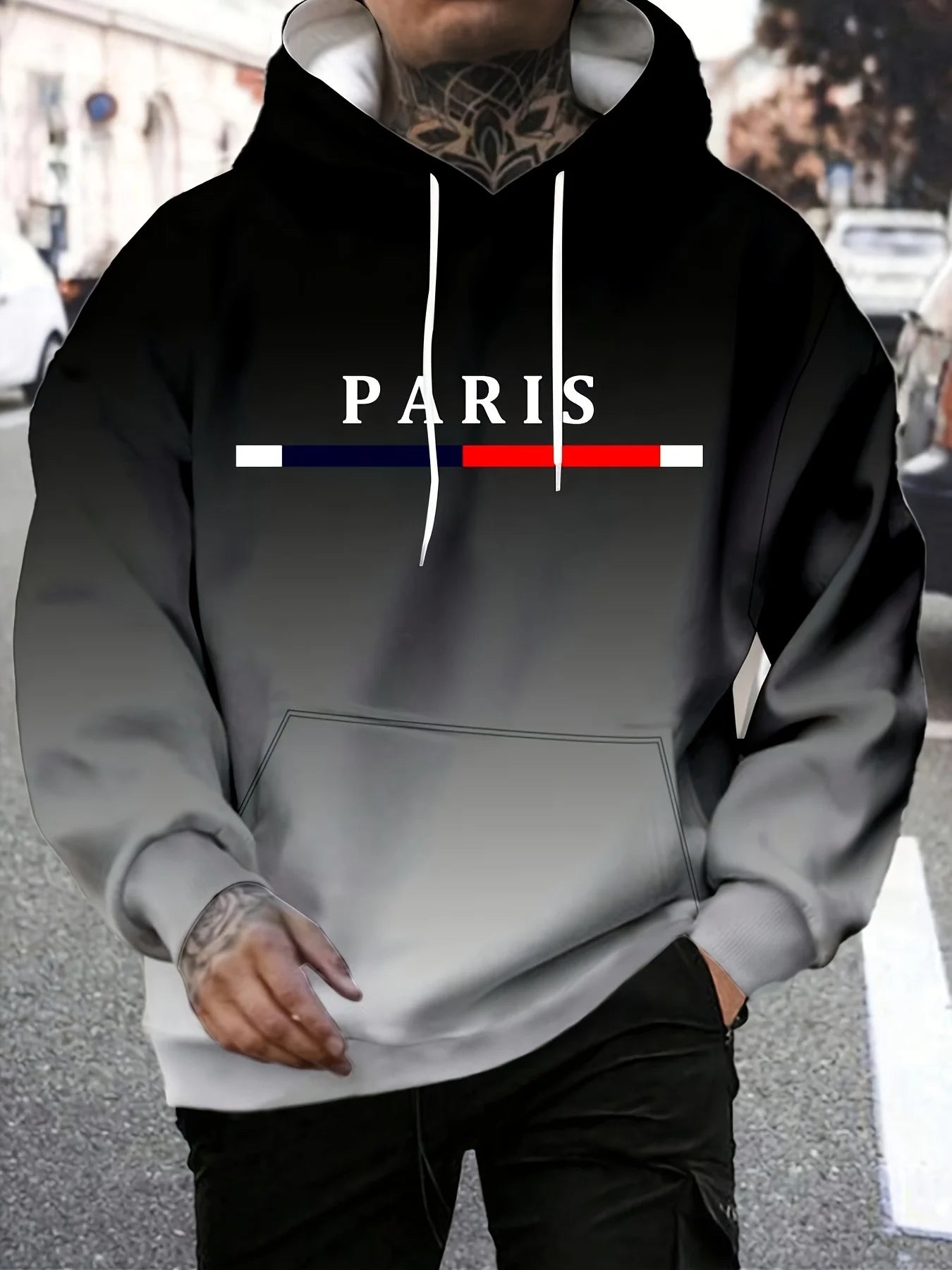 Noxwear - The new men's hooded sweatshirt for the autumn of 2025 is casual and fashionable The 3D letter print is soft and comfortable