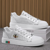 Noxwea - New Shoes for Men Leather Casual Shoes Trend Flat Skateboard Shoes Youth Street Cool Lace-up Sneaker