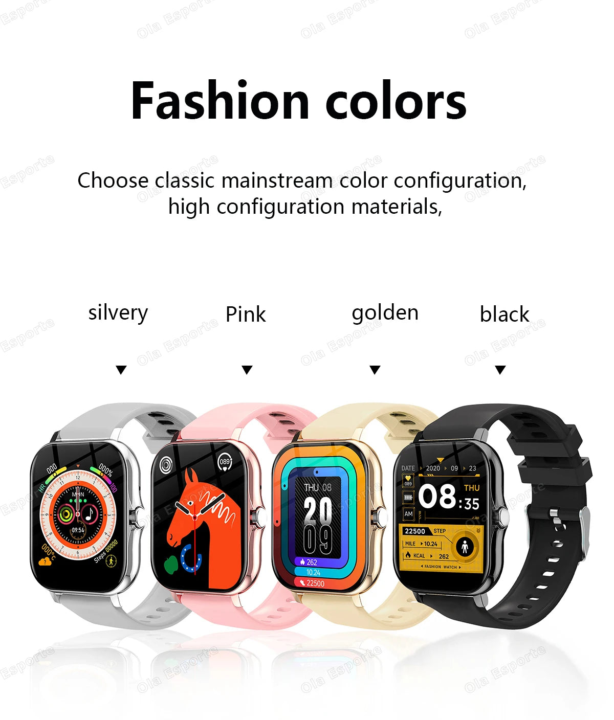 Noxwear - New Smart Watch 2.01 Inch HD Display Answer Make Call Message Preview Sport Modes smartwatch DIY Dial Weather Forecast Men Women