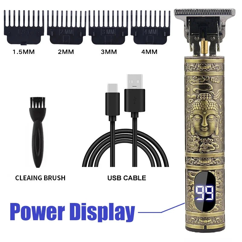 Noxwear - Vintage Hair Clipper Cordless Trimmer portable USB Fast Charging Hair Cutting Machine Electric Shaver Barber Professional Barber