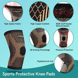 Noxwear - Copper Knee Brace for Arthritis Pain & Support-Copper Knee Sleeve for knee pain Compression sleeve for Sports,Knee Pain Relief