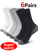 Noxwear - 12Pairs Men's Outdoor Gym Socks High Quality Comfortable Soft Ground-Gripping Football Large Size New Style