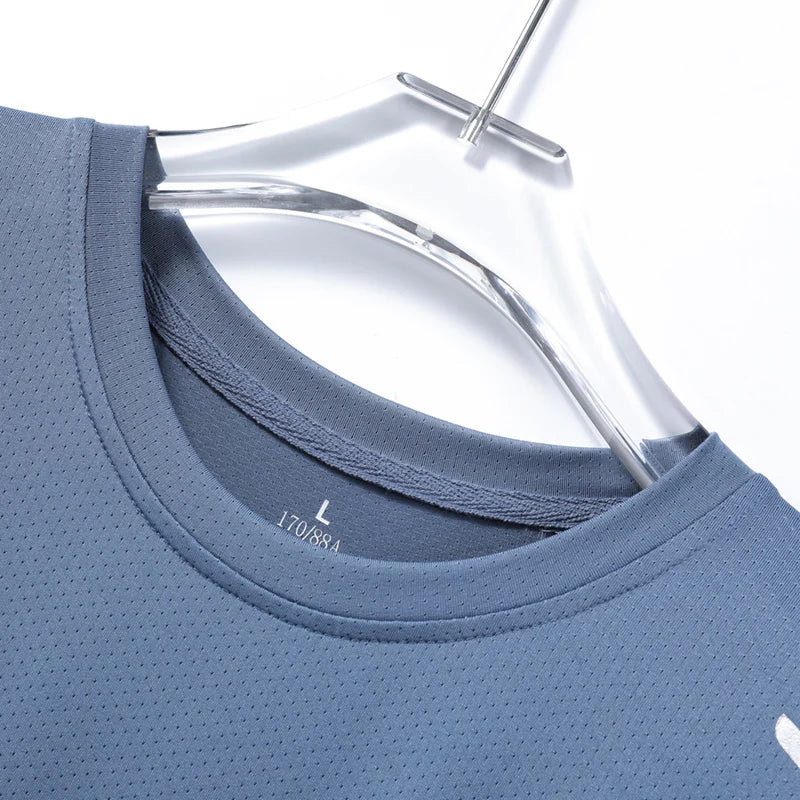Noxwear - CHRLCK Men's Running Quick Drying T-shirts Breathable Hiking Fishing Tees Soft Elasticity Outdoor Sports Short Shirt Summer