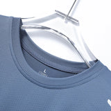 Noxwear - CHRLCK Men's Running Quick Drying T-shirts Breathable Hiking Fishing Tees Soft Elasticity Outdoor Sports Short Shirt Summer