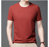 Noxwear - New Summer Waffle Round Neck Short Sleeved T-shirt for Men's Short Sleeved Top