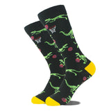 Noxwear - Cotton Happy Funny Socks Men Alien Planet Shark Crazy Design Sokken Unisex Novelty Dinosaur Crew Skateboard Calcetines Hombre