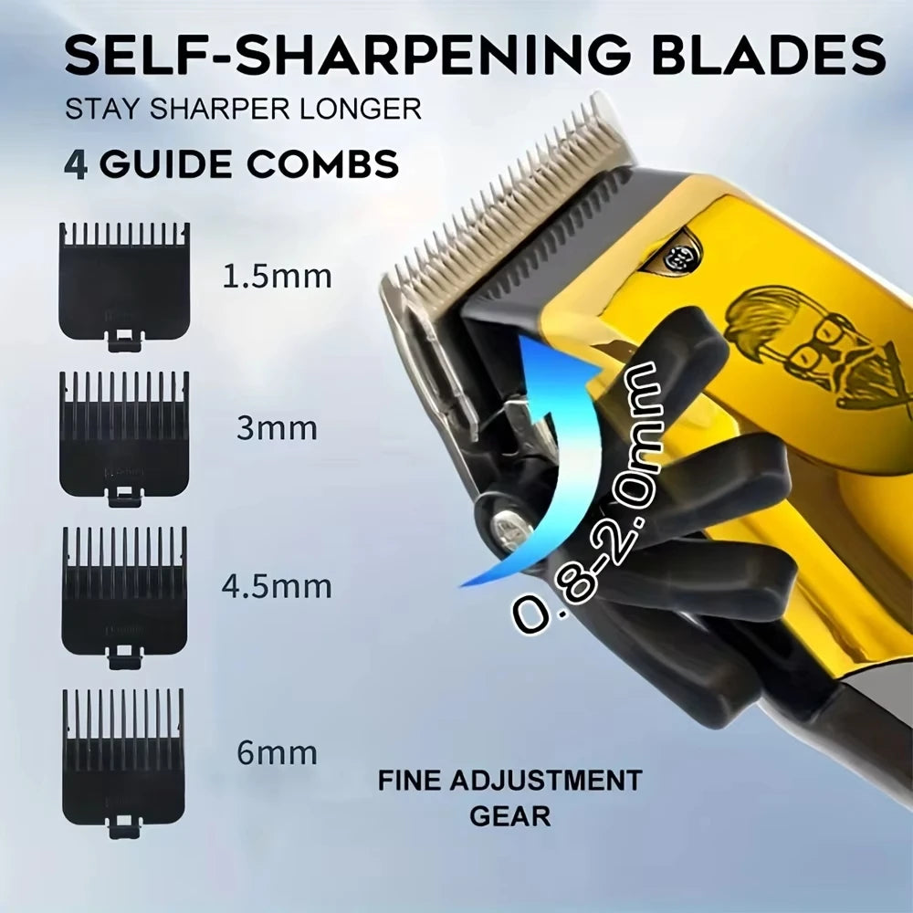 Noxwear - T9 Vintage Men's Electric Hair Clipper Beard Trimmer/Rechargeable Hair Cutting Machine With Nose Hair Trimmer Kit Boyfriend Gift