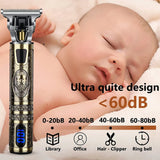 Noxwear - T9 LCD Electric Hairdresser Oil Shaving Head Electric Pusher Carving