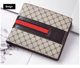Noxwear - New Style Multi Card Slot Leather Wallet for Men Hand Woven Fashion Simple Ultra Thin Coin Purse