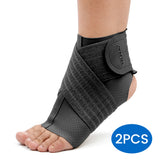 Noxwear - VELPEAU Ankle Compression Sleeve for Achilles Tendinitis and Plantar Fasciitis, Adjustable Ankle Support Universal for Both Feet