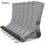 Noxwear - 6 Pairs of MEN'S Sports Socks, Sweat Absorbing, Comfortable and Breathable, Suitable for Basketball Training and Outdoor Running