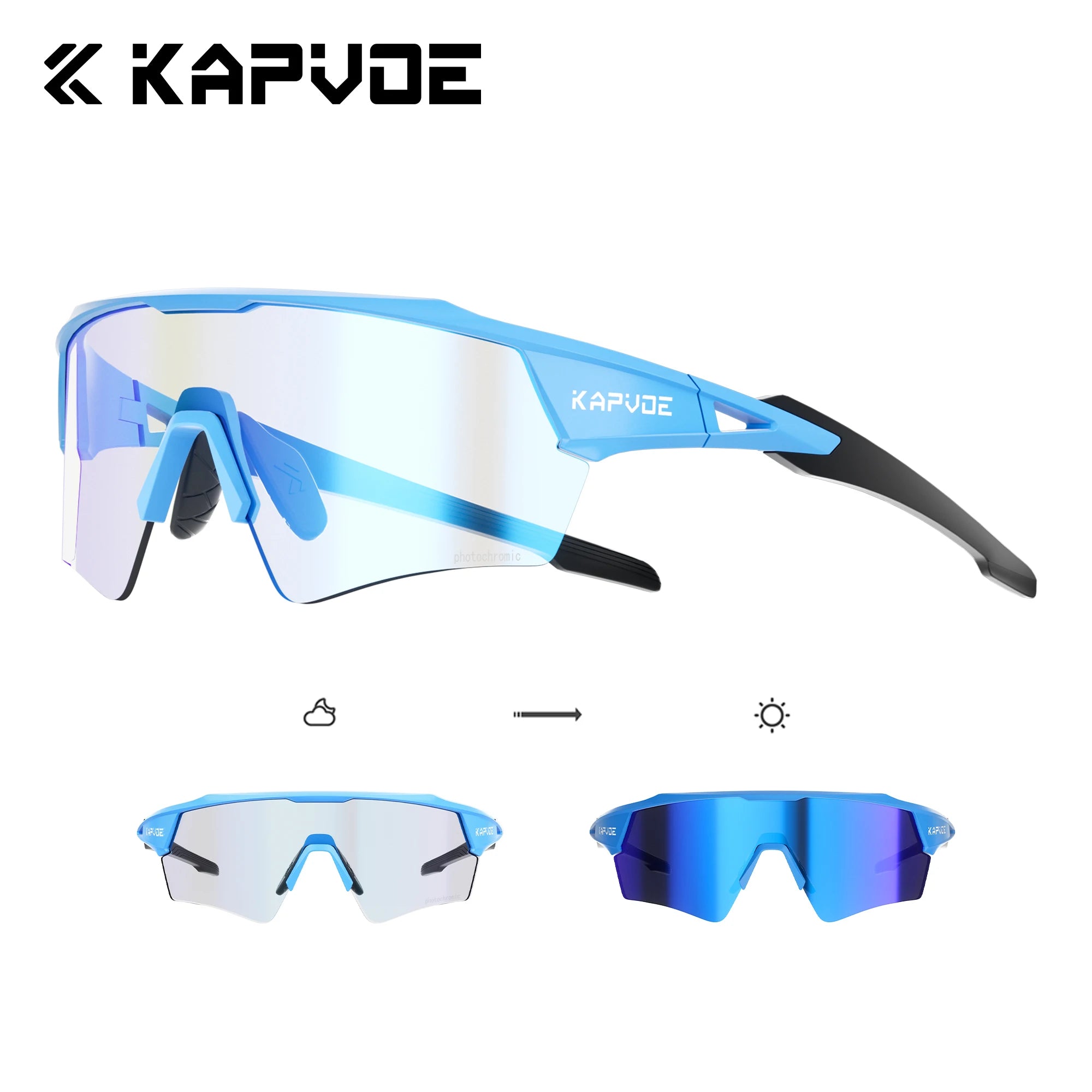 Noxwear - Kapvoe New Photochromic Cycling Sunglasses