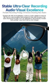 Noxwear - New 800W Camera AI Glasses Men Color-Changing Smart Translation Glasses Photo Video Recording Waterproof Call Smart Sunglasses