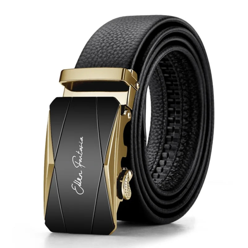 Noxwear - OYIFAN Men Belt Genuine Leather Belt for men Automatic belts Adjustable waistband Business belts 허리띠