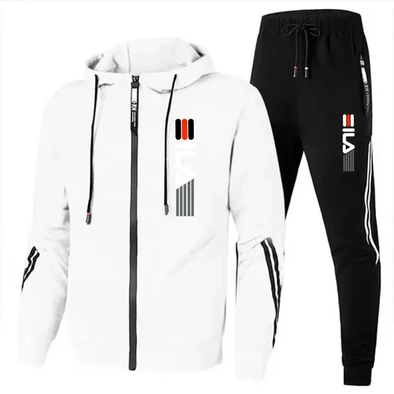 Noxwear-Autumn and Winter Zippered Sweatshirts + Sportswear Pants, Men's Jogging and Fitness Sets, Men's Casual Sportswear Sets