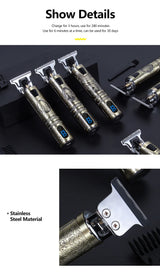 Noxwear - T9 LCD Electric Hairdresser Oil Shaving Head Electric Pusher Carving