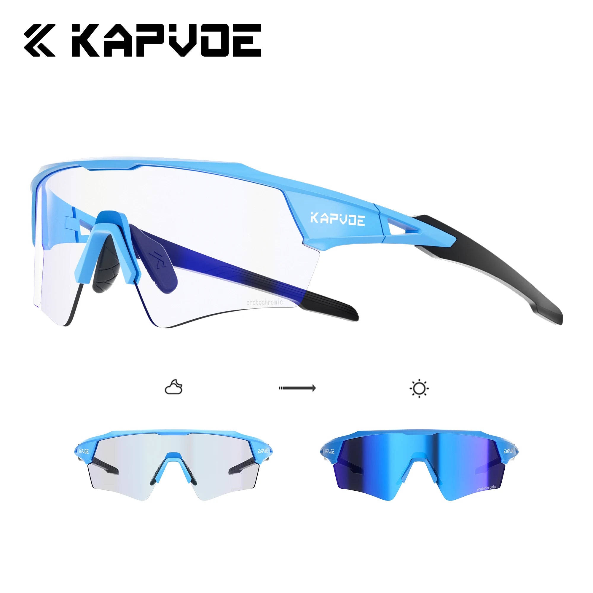 Noxwear - Kapvoe New Photochromic Cycling Sunglasses