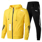 Noxwear-Men's Spring Autumn Tracksuit Set Long Sleeve Hoodie And Joggers 2-Piece Fitness Running Sportswear Casual Clothing